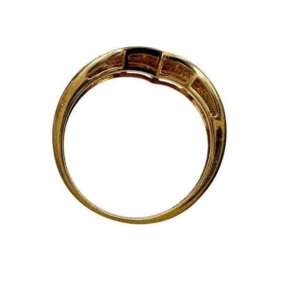 Beautiful 2 Row Chevron Style 1/4 Carat Natural Diamond Baguette Ring - Size 7 - Picture 11 of 17